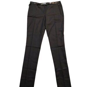 John Richmond Belted Black Pants Slacks Trousers Sz 42 NWT